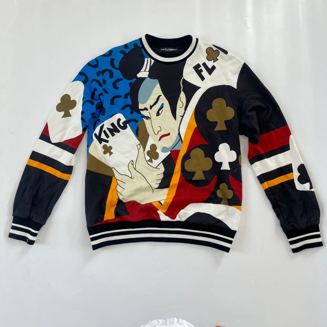 Dolce & Gabbana King Of Clubs Print Mens Sweatshirt