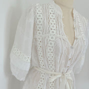 Zimmermann White embroidered Belt Dress