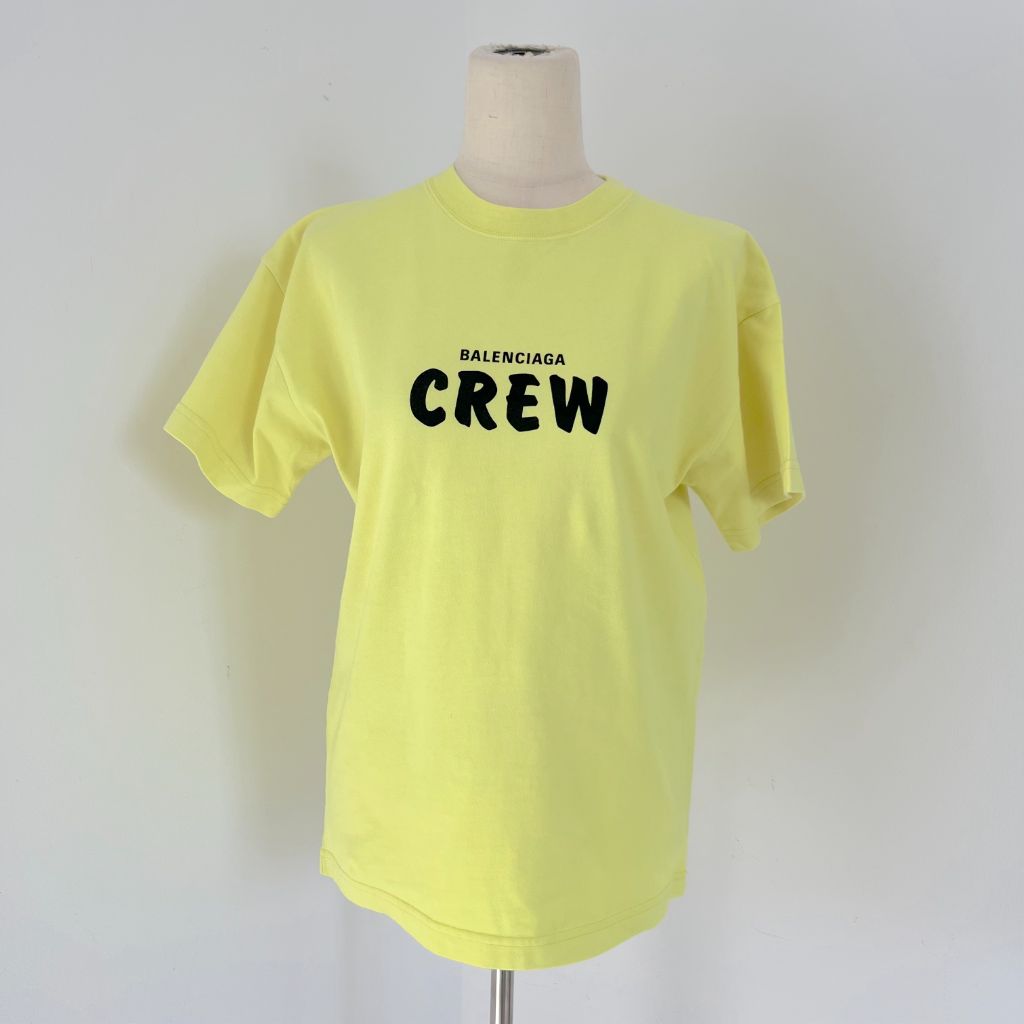 BALENCIAGA Yellow Tshirt With Logo  Smallsfashion