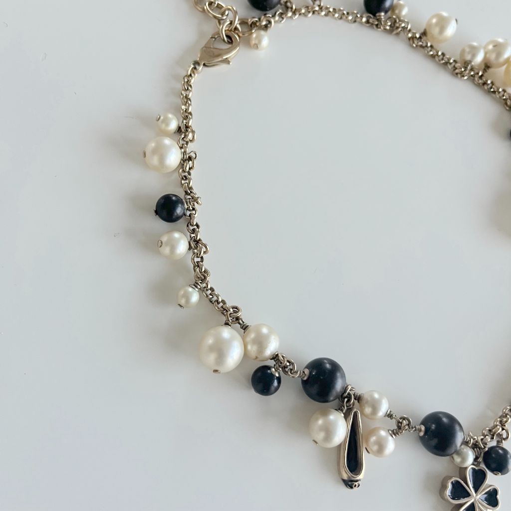 Chanel Pearl, Black Pearl and charm necklace