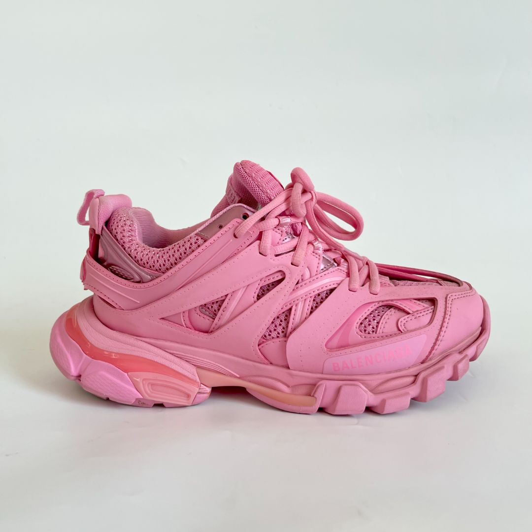 Balenciaga pink track lace up sneakers, 38