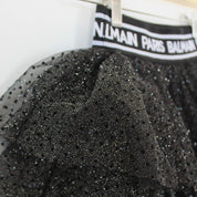 Balmain Glitter Tiered Tulle Skirt, size 6A girls