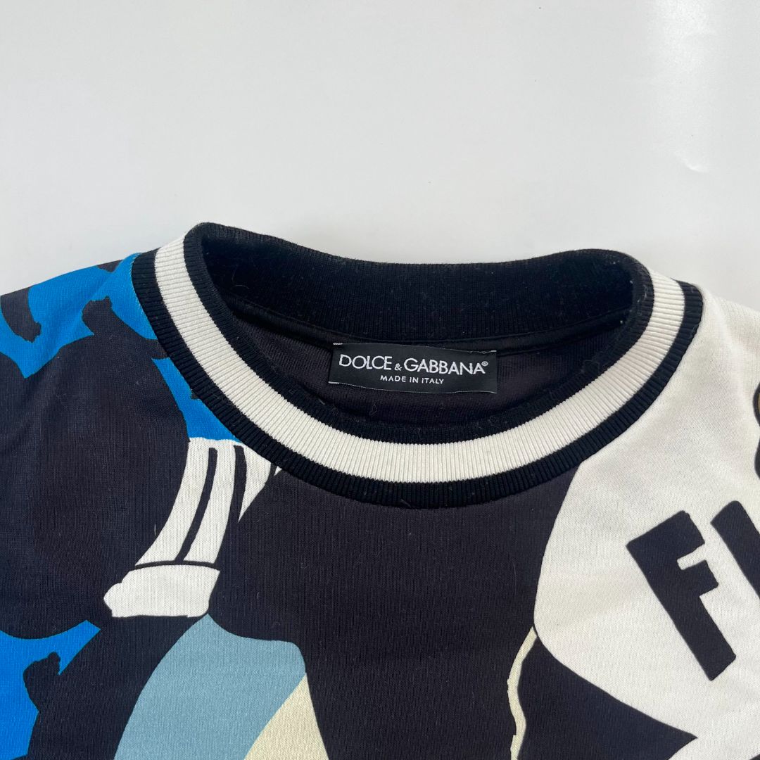 Dolce & Gabbana King Of Clubs Print Mens Sweatshirt