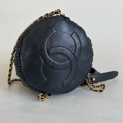 Chanel Coco Pleats Pleated Crumpled Calfskin Backpack
