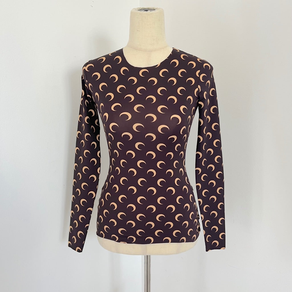 Marine Serre crescent moon-print T-shirt & Leggings