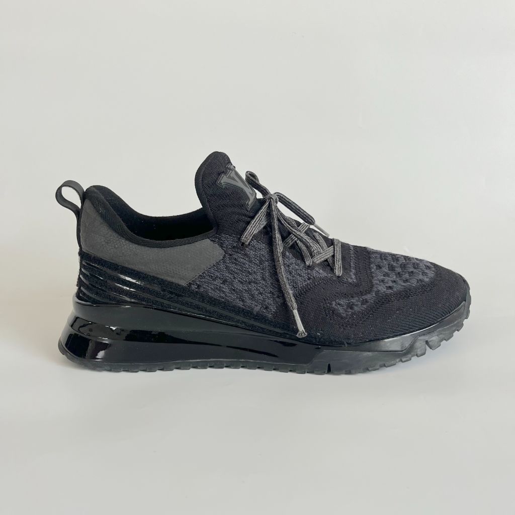 Louis Vuitton Black Knit Fabric VNR Low Top Sneakers, 43.5