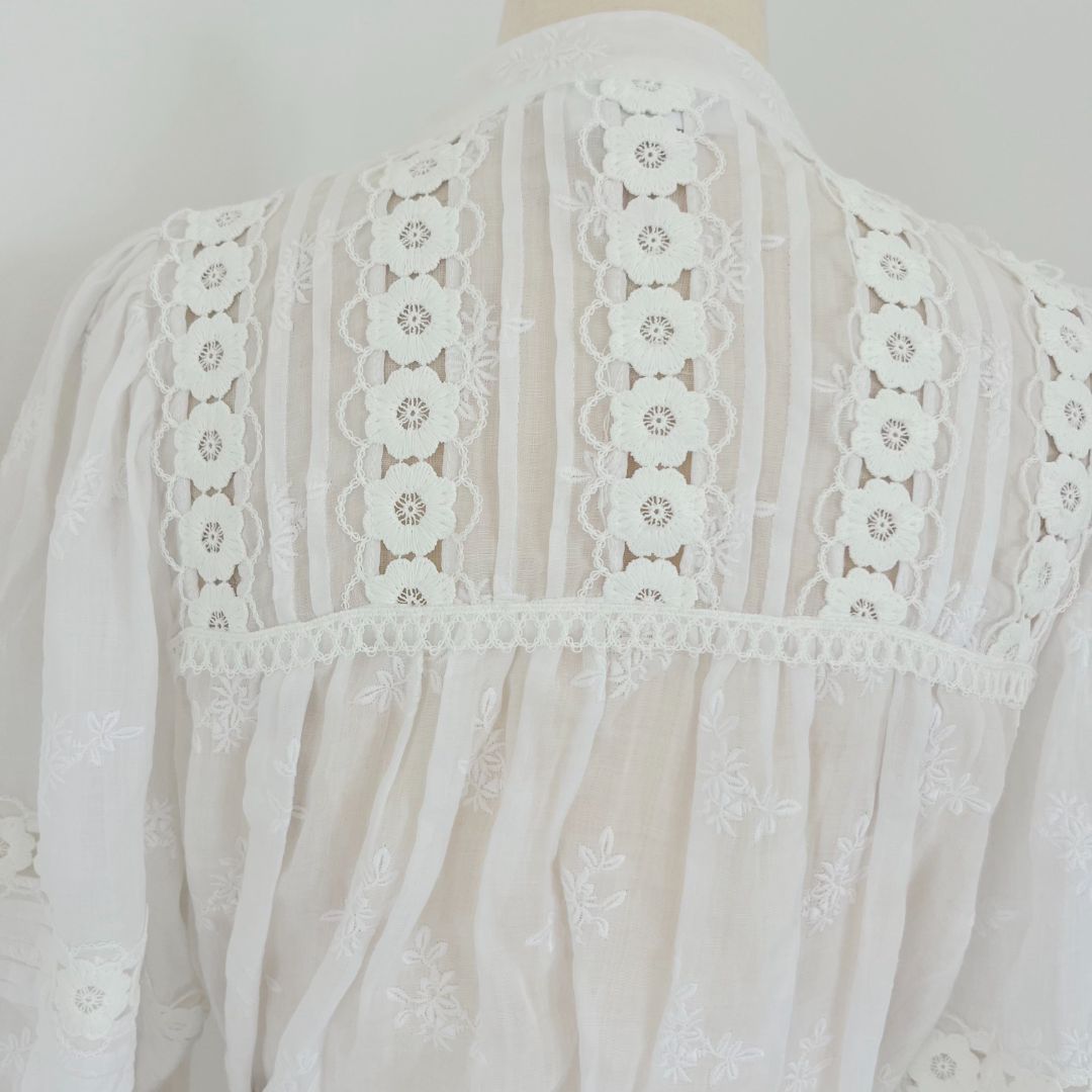 Zimmermann White embroidered Belt Dress