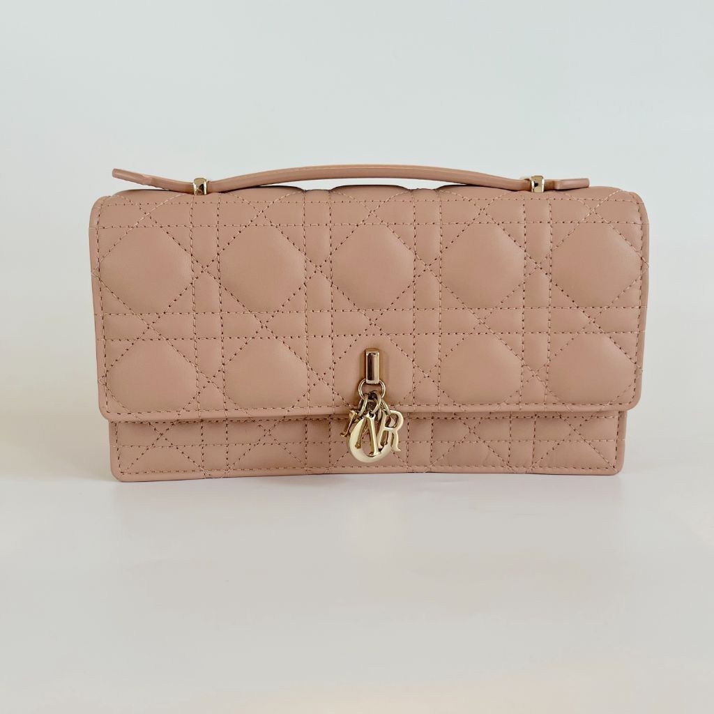 Dior Lady Dior top handle clutch bag