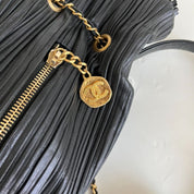 Chanel Coco Pleats Pleated Crumpled Calfskin Backpack