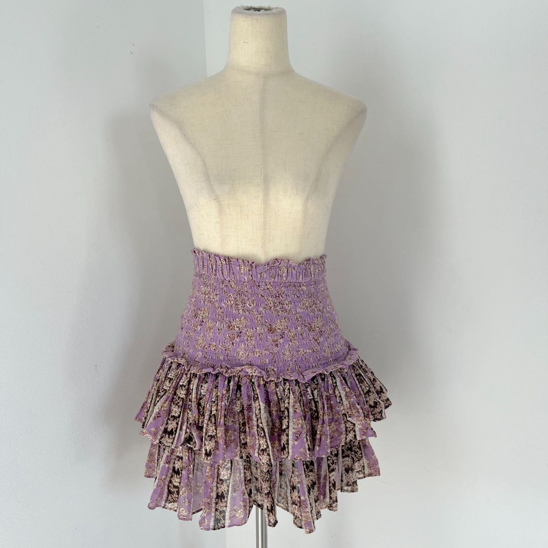 Isabel Marant Naomi floral-print ruffled miniskirt