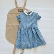 Gucci blue striped dress with GG print, children