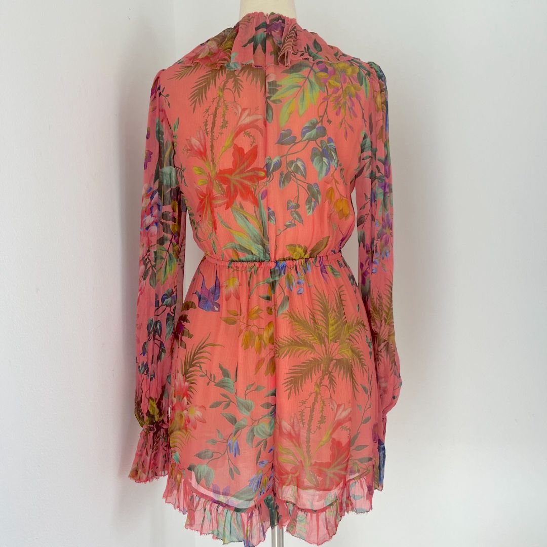 Zimmermann Tropicana Flutter Playsuit in Silk