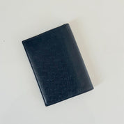Brioni black leather flap wallet
