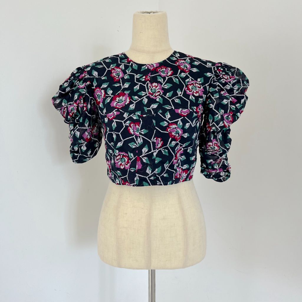 Isabel Marant Étoile floral printed crop top