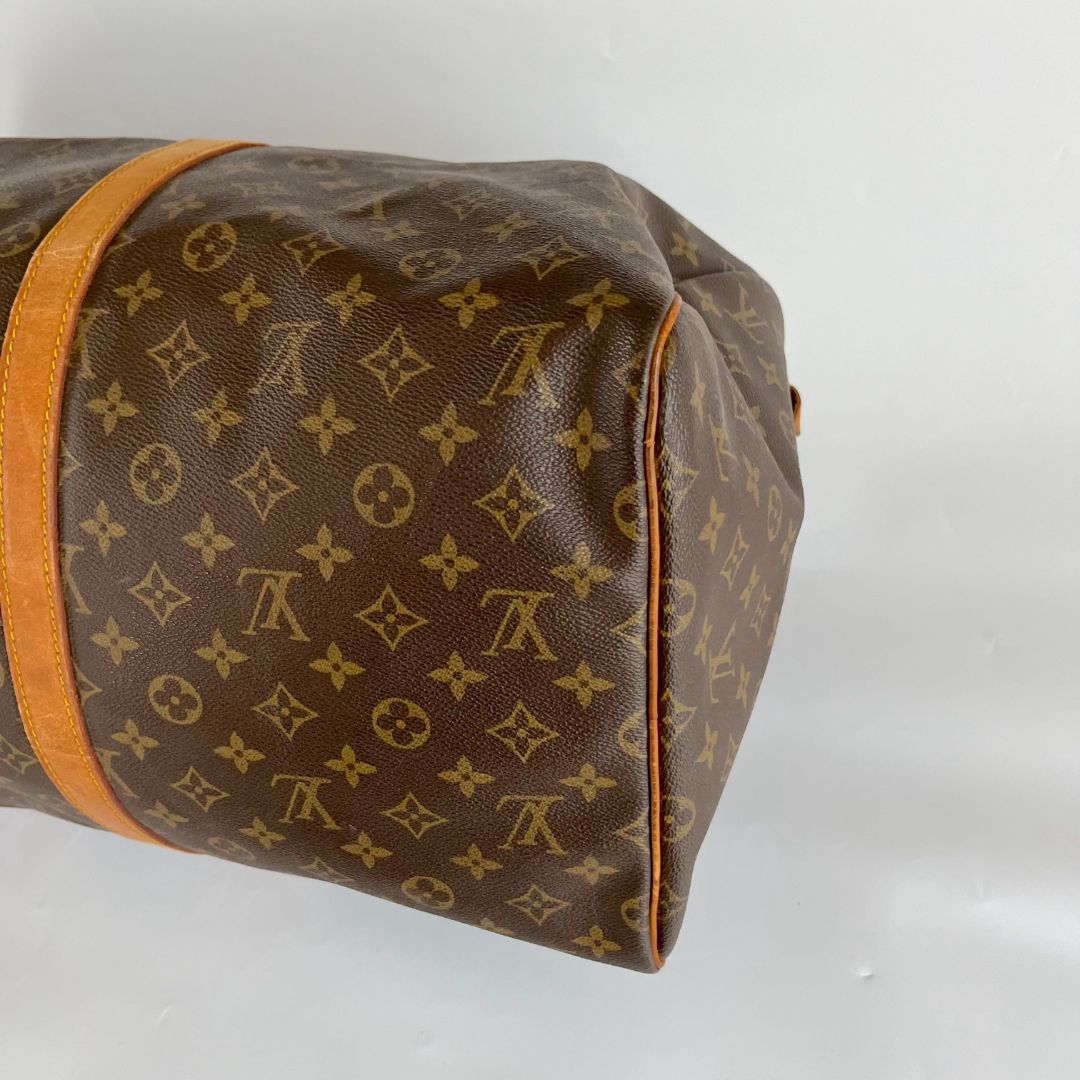 Louis Vuitton Keepall 55 Monogram Canvas Leather Duffel Bag - Boca