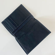 Brioni black leather flap wallet