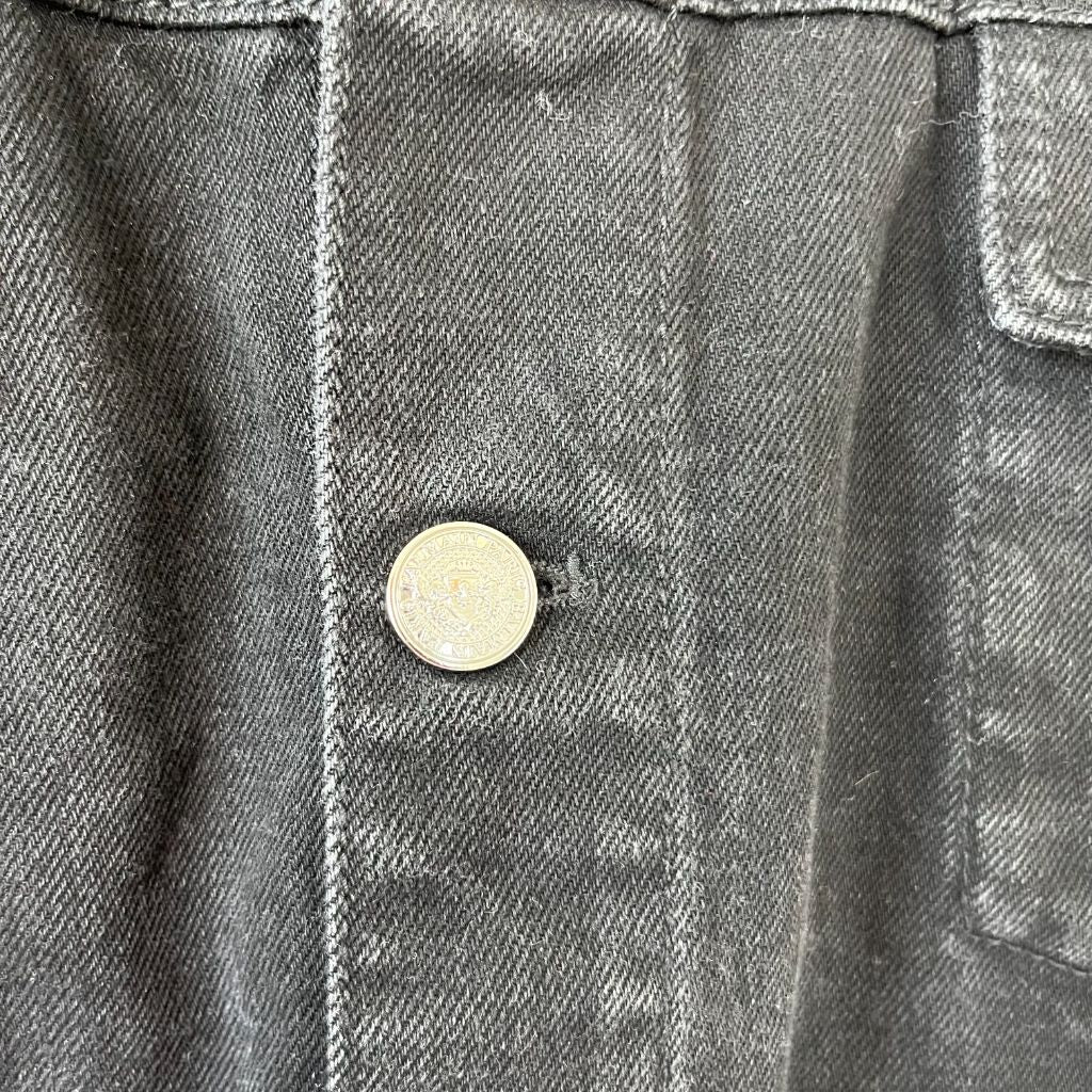 BALMAIN SIGNATURE BACK LOGO DENIM JACKET