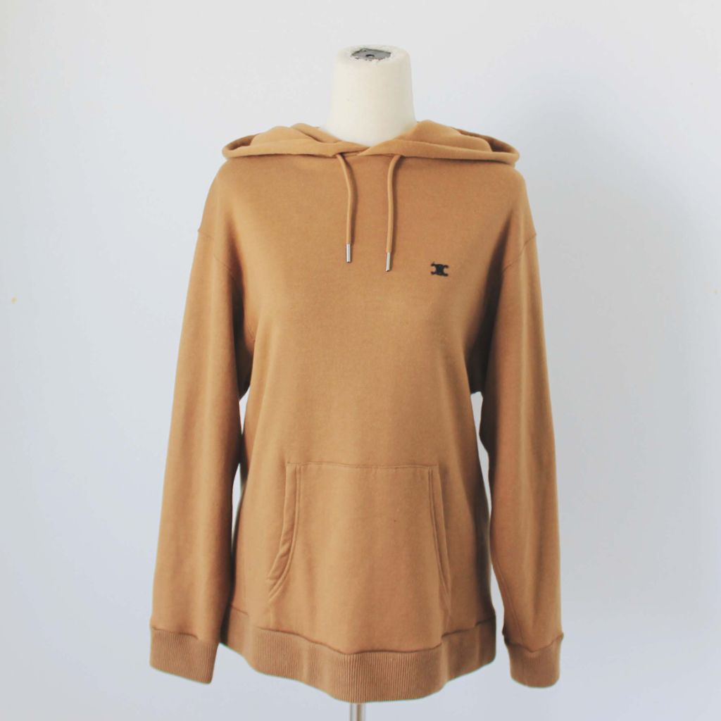 Celine brown hoodie with triomphe logo