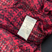 Lanvin red and black houndstooth print Blouse