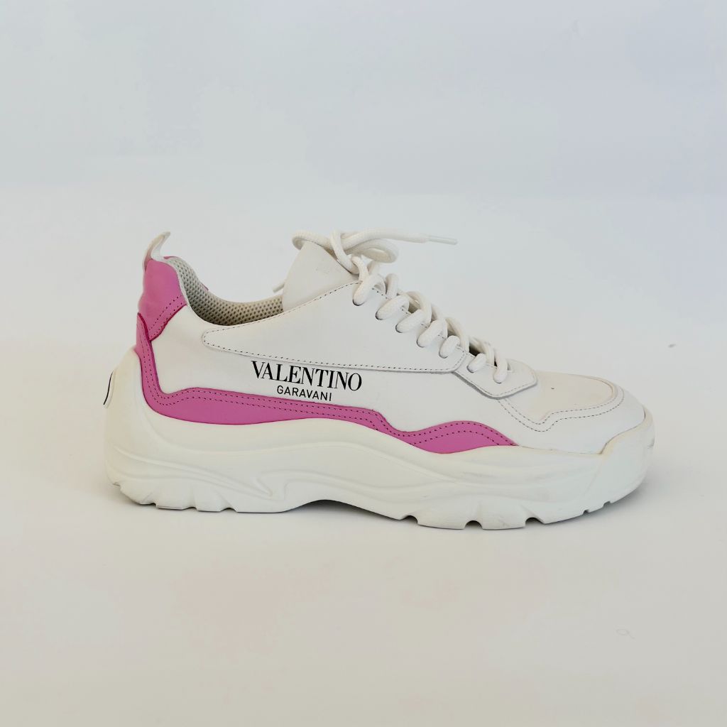 Valentino white leather gumboy sneakers, 37
