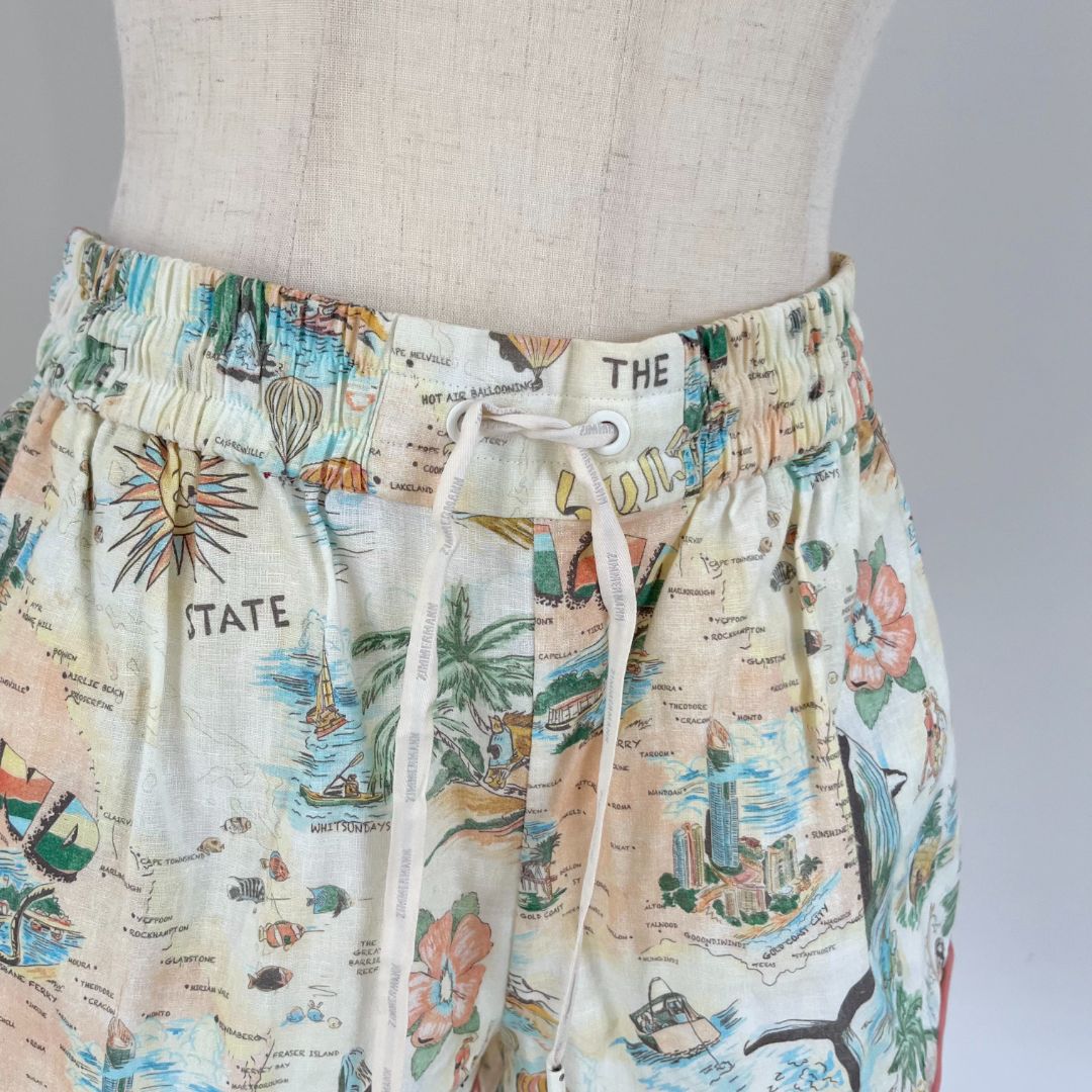 Zimmermann printed shorts with draw string