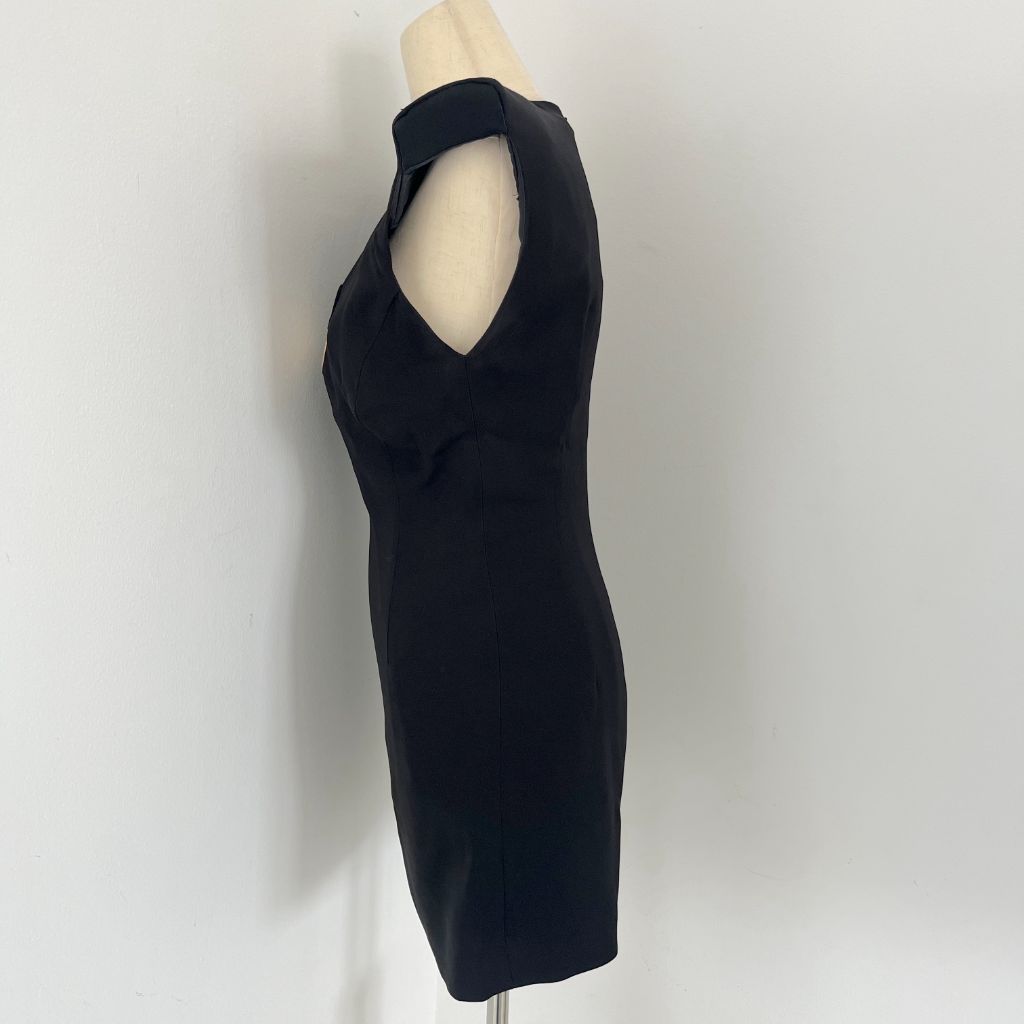 Versace Black Sleeveless Padded Shoulder Dress - BOPF | Business of Preloved Fashion Versace Black Sleeveless Padded Shoulder Dress - BOPF | Business of Preloved Fashion