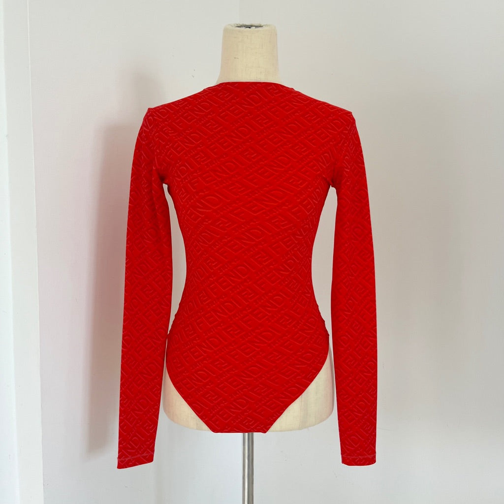 Fendi x SKIMS Mock Neck Long Sleeve Bodysuit