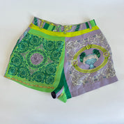 Versace Barocco printed silk shorts