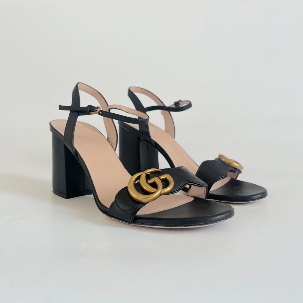 Gucci Mid-Heel Block Heel Sandal, 38 BOPF Business of Preloved