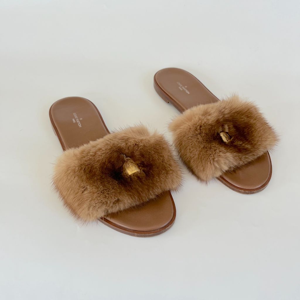 Shop Louis Vuitton Women's Sandals Faux Fur
