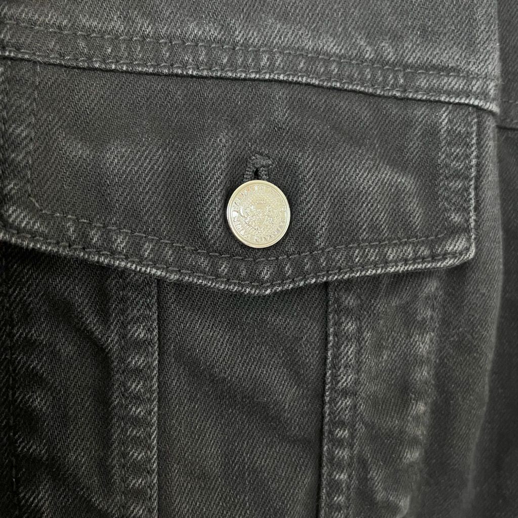 BALMAIN SIGNATURE BACK LOGO DENIM JACKET
