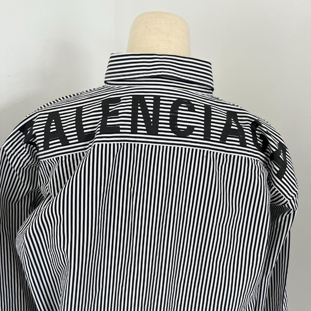 balenciaga logo dress shirt Balenciaga Logo Print Shirt