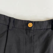 Versace black high waist wool blend mini shorts