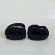 Balenciaga Furry logo-embroidered faux shearling slides, 39