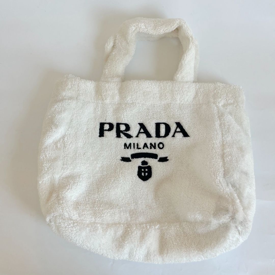 Prada, Bags, Prada Nylon Reversible Tote Bag Great Style Pink Shiny Trim  And Gold Hardware