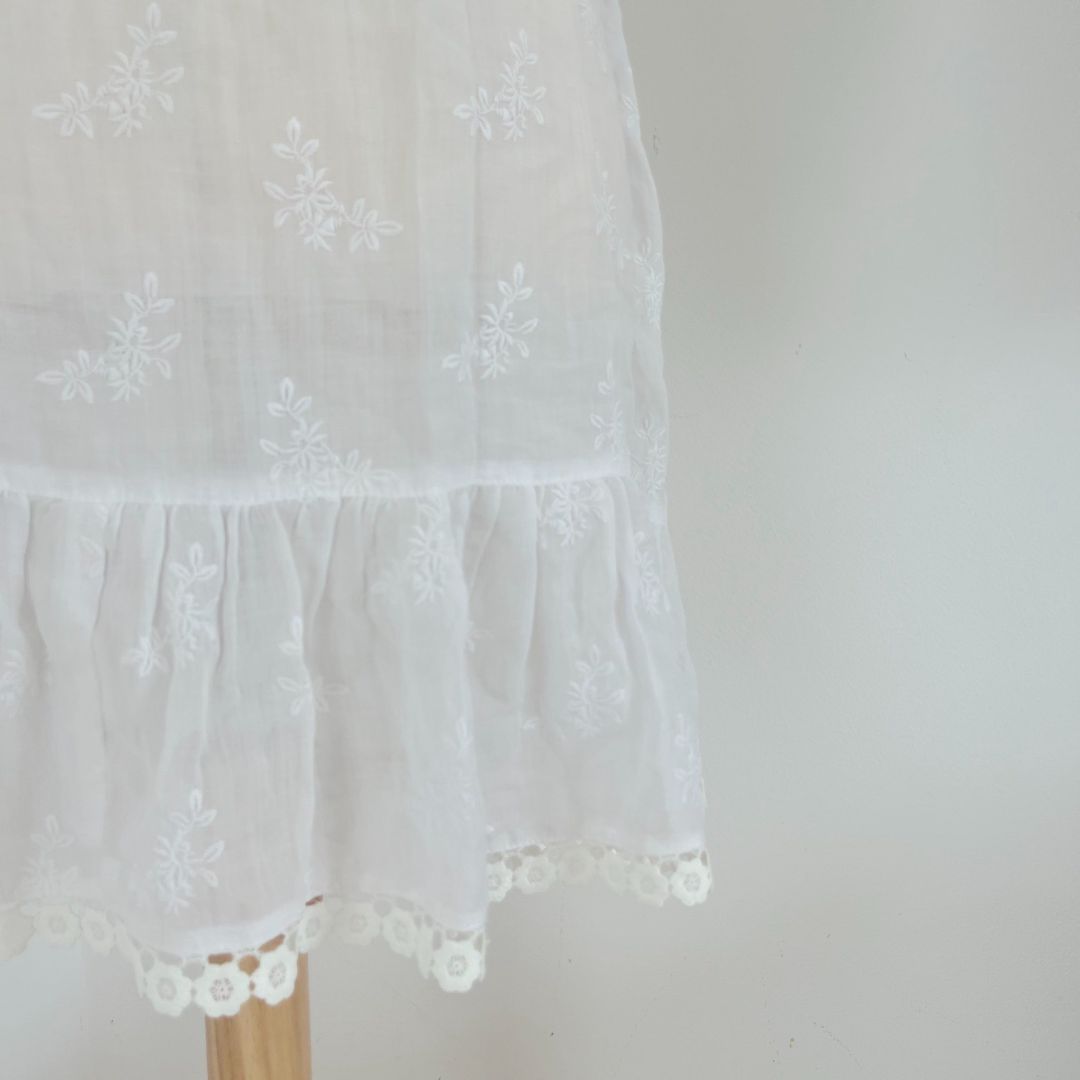 Zimmermann White embroidered Belt Dress