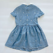 Gucci blue striped dress with GG print, children