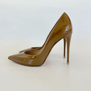 Dolce & Gabbana Brown Patent Leather Pointed Toe Pumps, 36