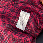 Lanvin red and black houndstooth print Blouse