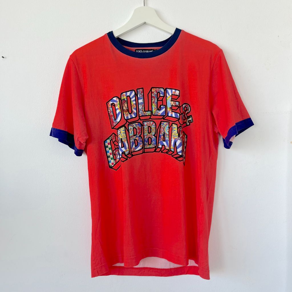 Dolce & Gabbana red men’s printed t shirt