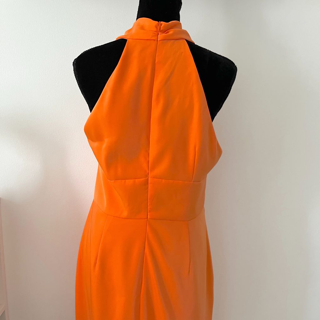Lavish Alice orange dress with knot detail