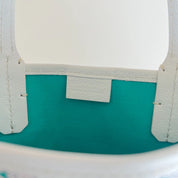 Goyard White and Blue Goyardine Canvas & Chevroches Calfskin Poitiers Claire-Voie Bag