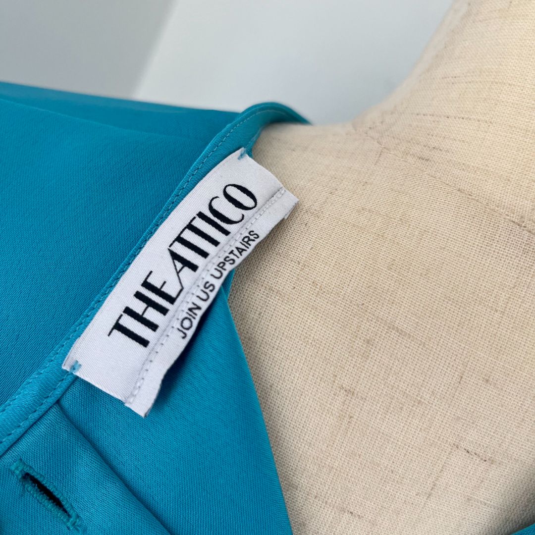 The Attico blue satiny silk mini dress - BOPF | Business of Preloved Fashion The Attico blue satiny silk mini dress - BOPF | Business of Preloved Fashion