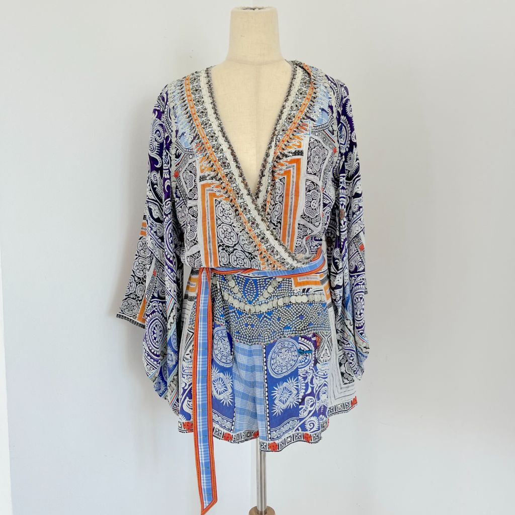 Camilla pinted playsuit with belt
