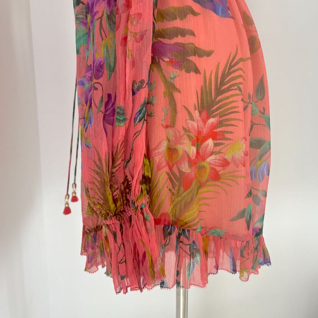 Zimmermann Tropicana Flutter Playsuit in Silk