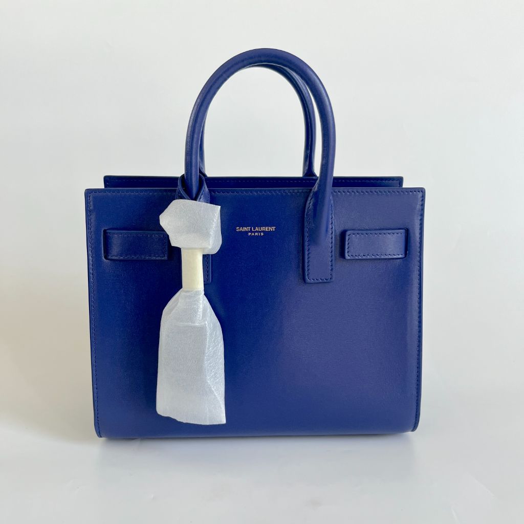 Saint Laurent Nano Blue Sac De Jour Bag
