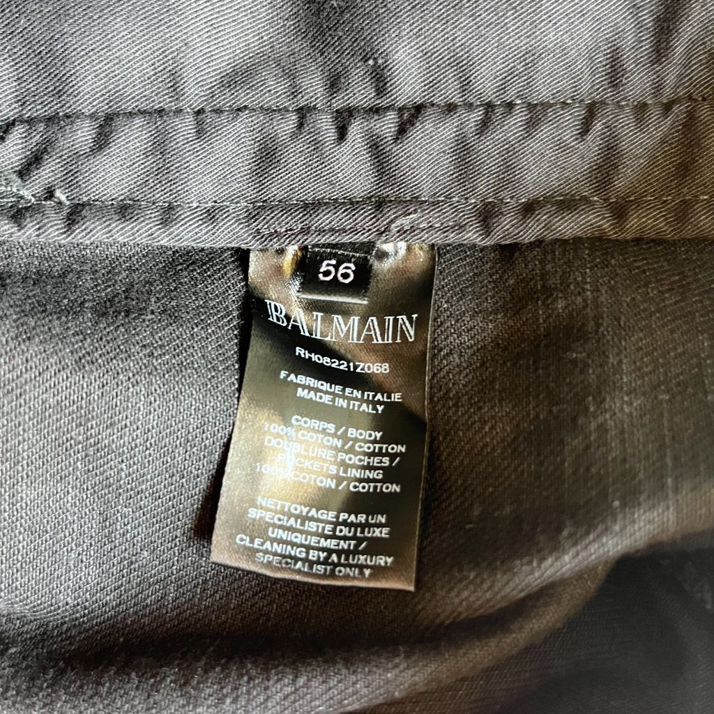 BALMAIN SIGNATURE BACK LOGO DENIM JACKET