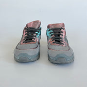 Chanel low top blue/glittery lace up sneakers, 40.5