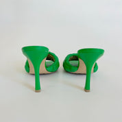 Bottega Veneta Green Quilted leather Lido slide sandals, 38