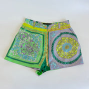 Versace Barocco printed silk shorts